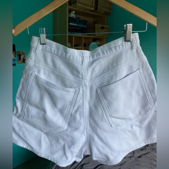 White High Waisted Shorts - Picture 2 of 3